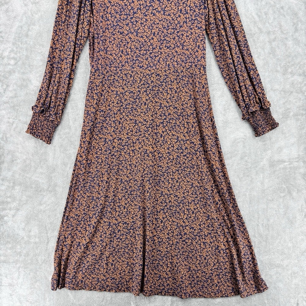 Draper James Dress Womens Large Modest Floral Cottage Stretch Knit Prairie Maxi‎ - Picture 4 of 12